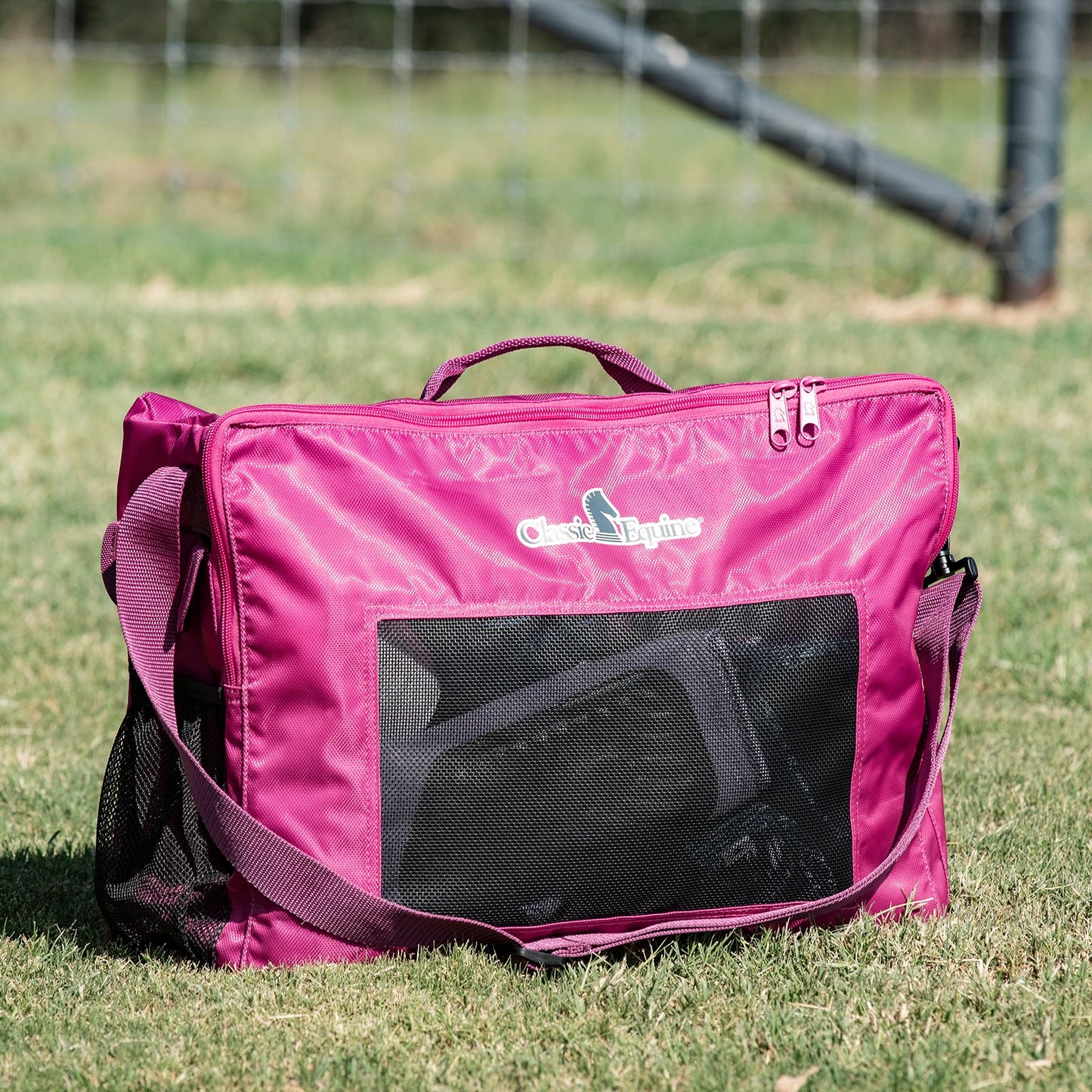 Classic Equine Boot Accessory Tote Raspberry