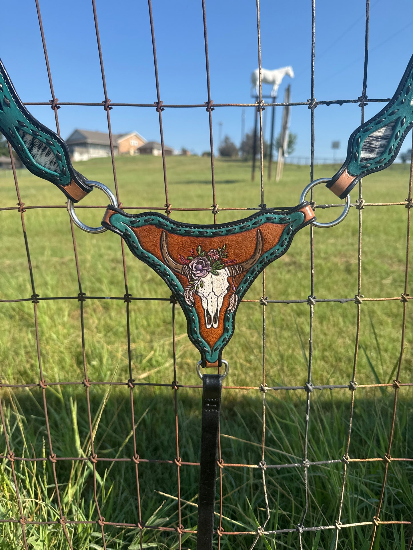 Steer Skull BC with Cowhide inlay
