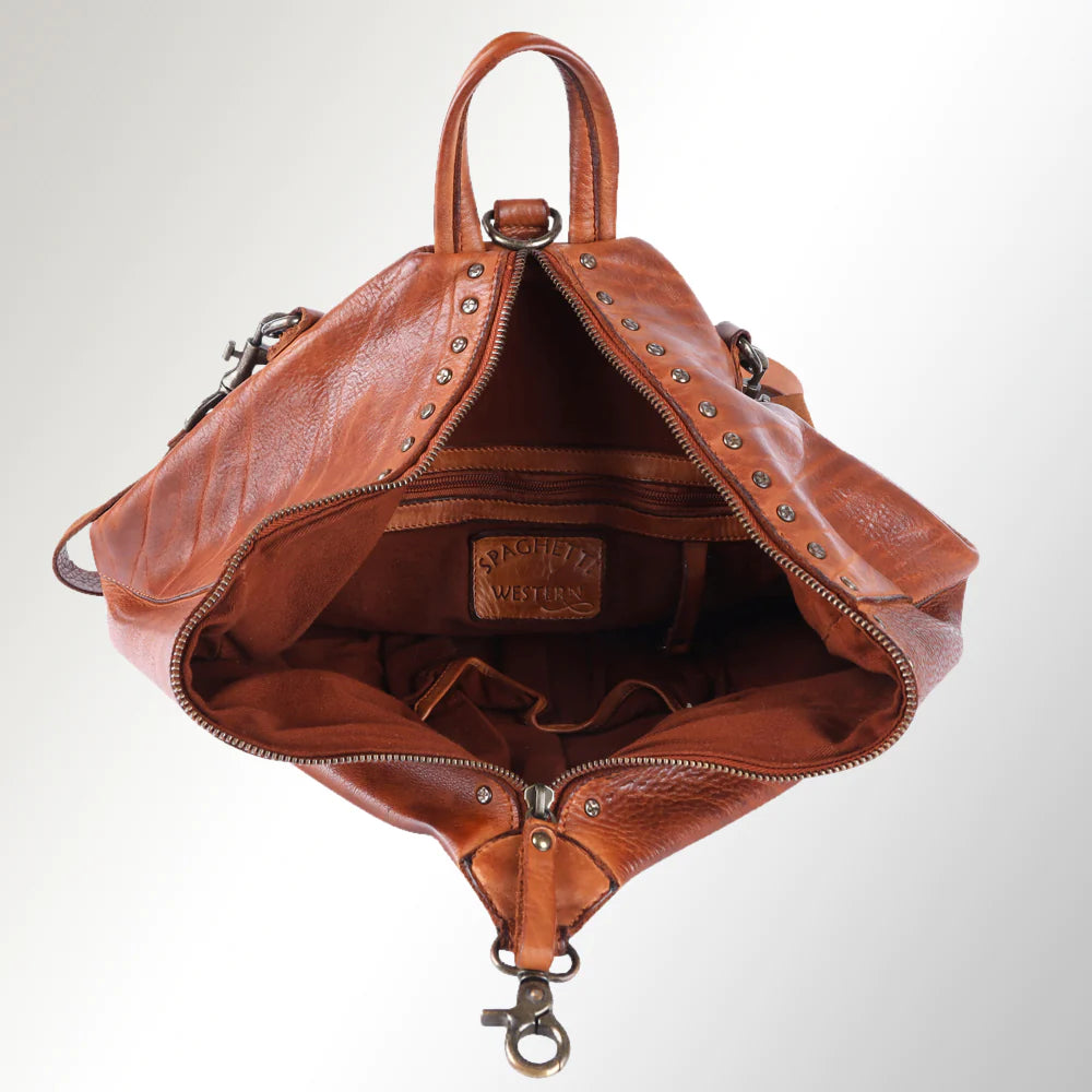Spaghetti Tan Satchel