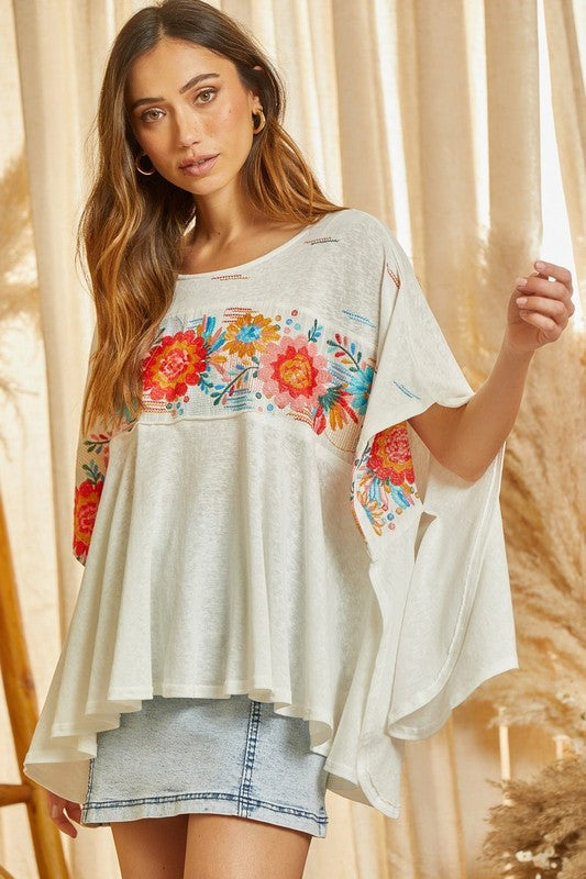 Ivory Embroidered Top