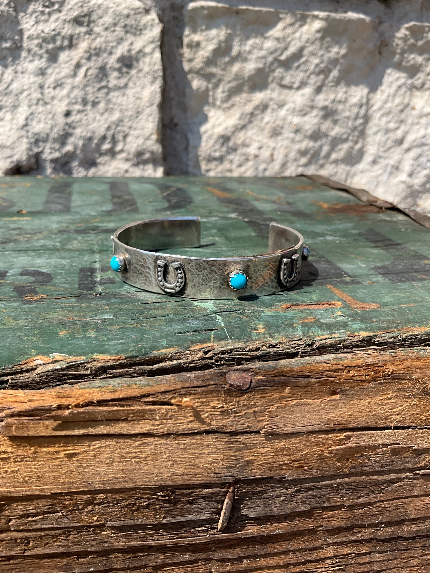 Horseshoe Cuff W/ Turquoise