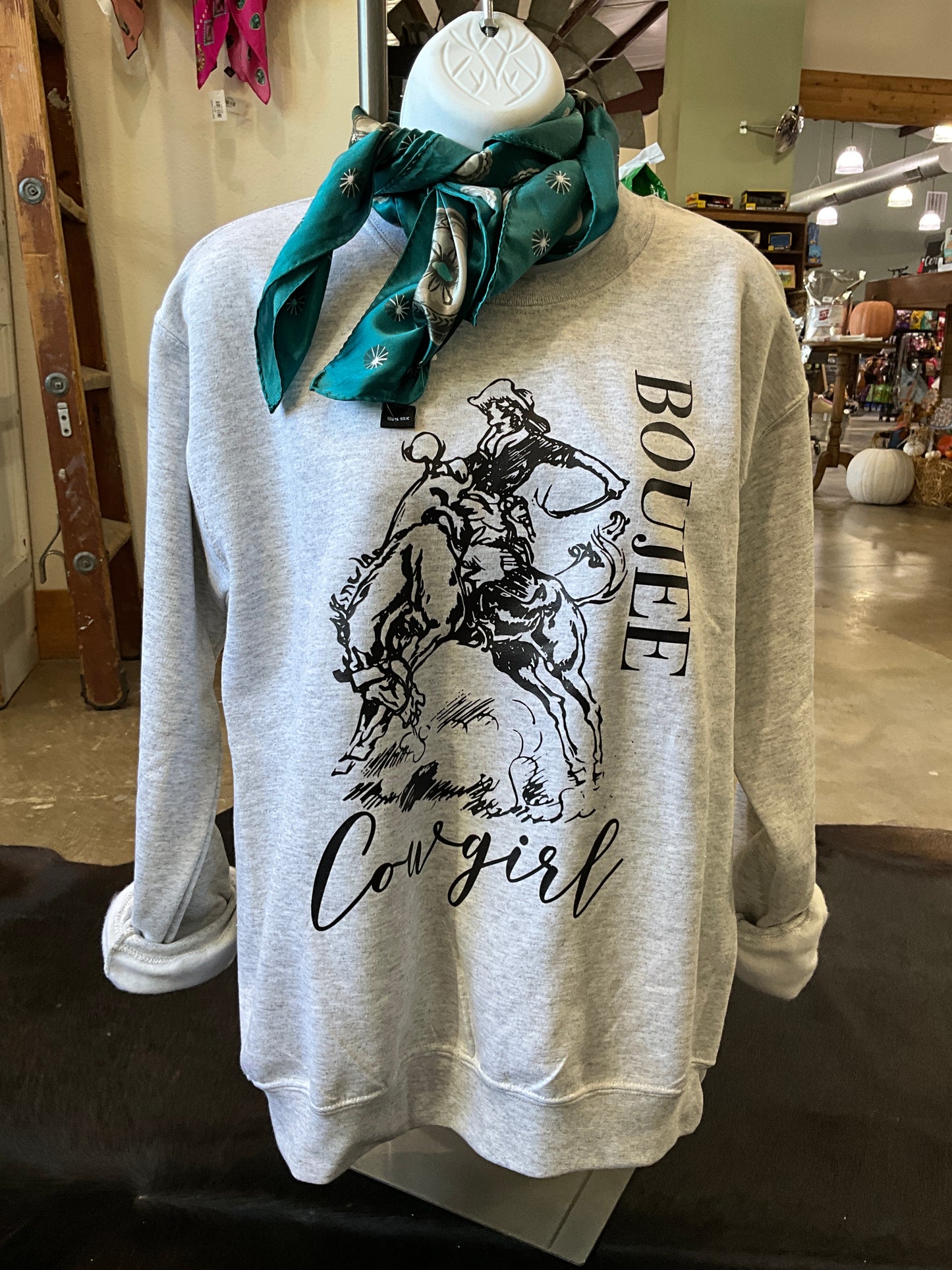 Boujee Cowgirl Western Graphic Sweatshirt