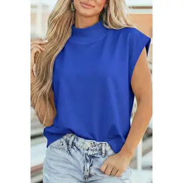 Solid Mock Neck Top