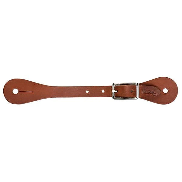 SINGLE-PLY LADIES BROWN LATIGO LEATHER SPUR STRAPS