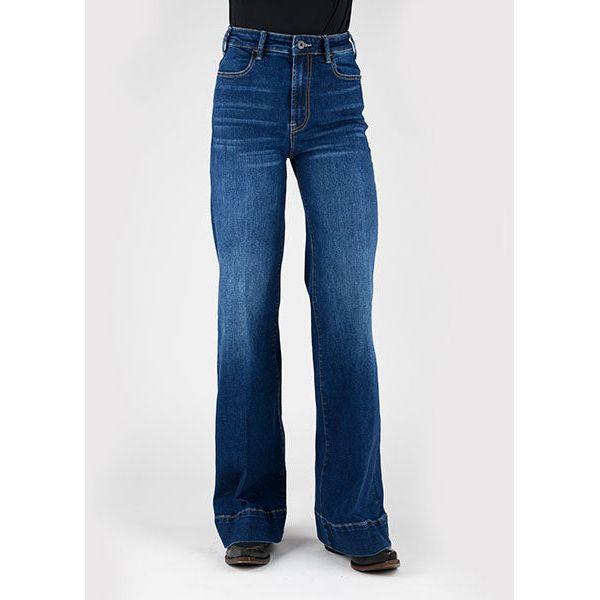 Stetson High Rise Wide Leg Plain Pocket Denim
