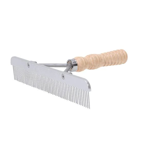 SS Wood Handle Comb BLNT Tooth