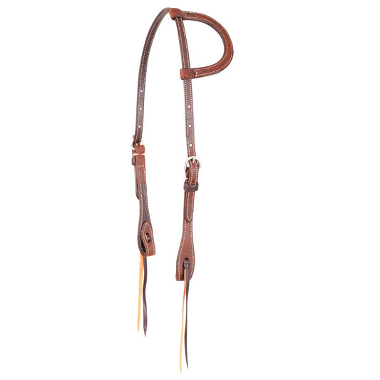 SLIP EAR ROUGH OUT CHESTNUT HEADSTALL