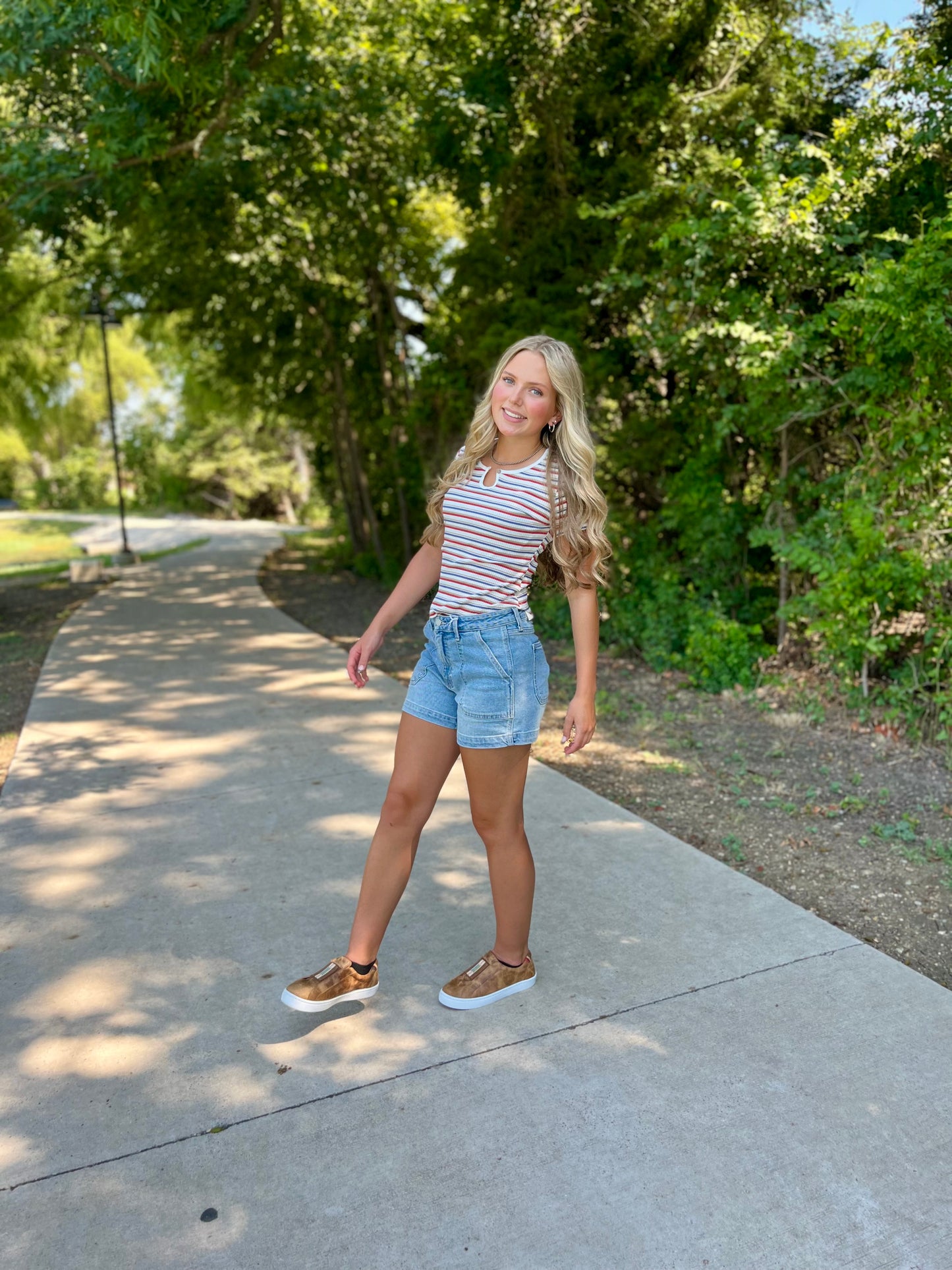 Vibrant Striped Knit Top