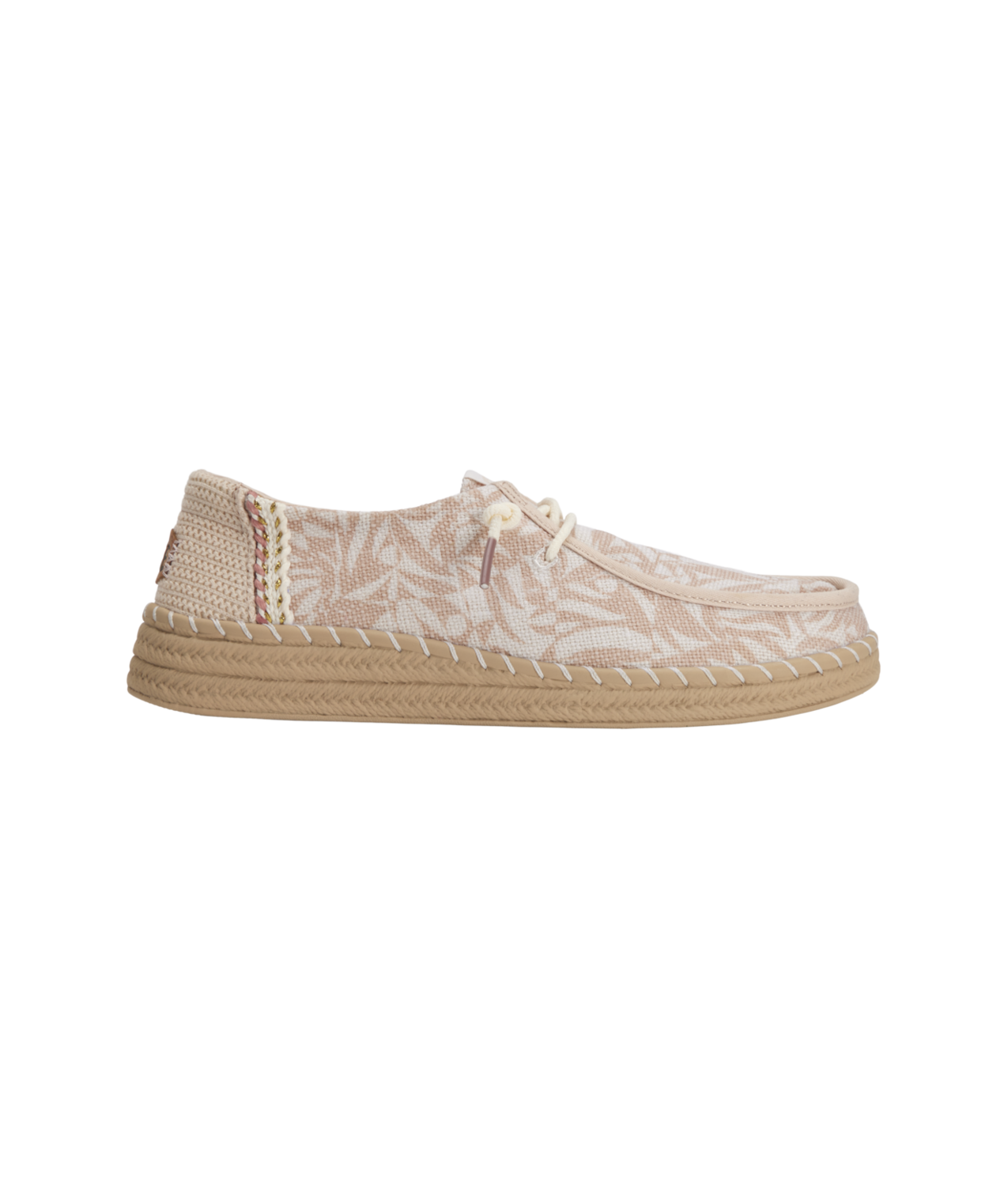 Wendy Espadrille Retro Palm Pale Pink/White
