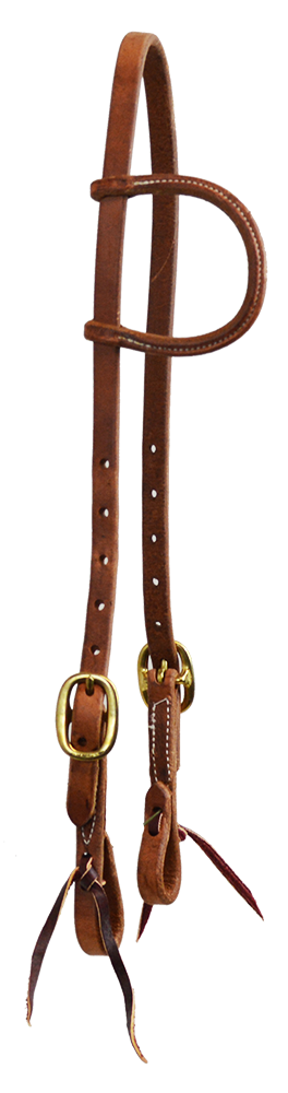 Double Buckle Slip Ear Headstall (Natural)