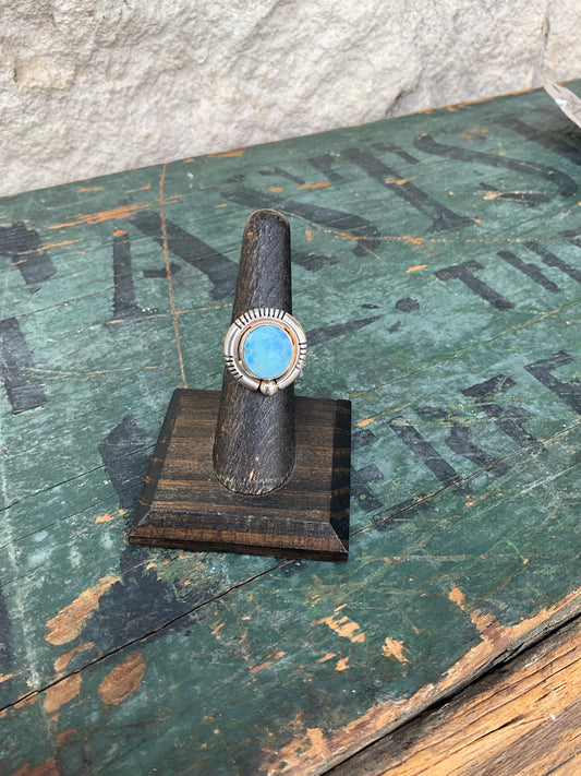 Joelias Draper Turquoise & Sterling Silver Ring Size Adj.