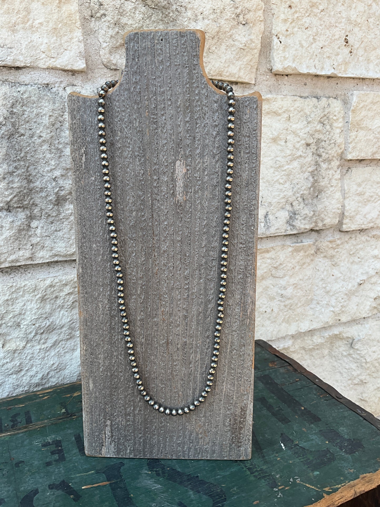 6mm Navajo Pearl Necklace 26"