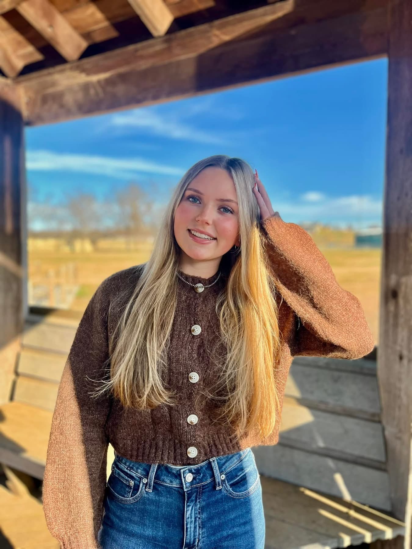 Camilla Cozy Knit Cardigan - Brown – Adams Tack