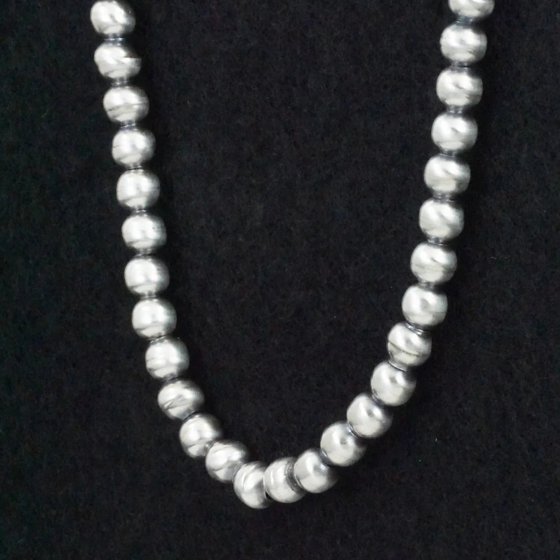 Dorinda Mariano Sterling Silver Navajo Pearl Necklace 14"