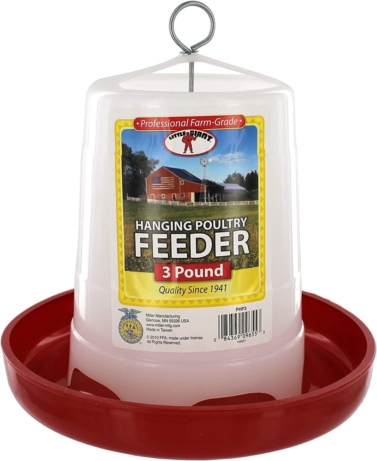 LITTLE GIANT PLASTIC POULTRY FEEDER - 3LB