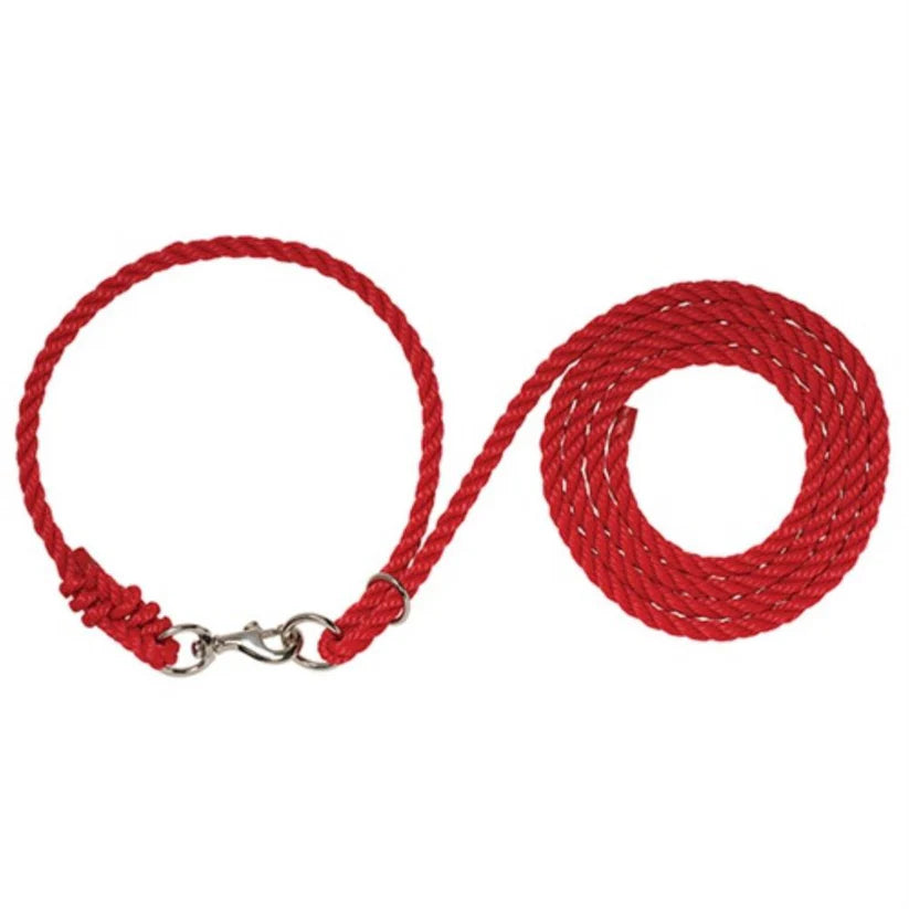 Livestock Adjustable Poly Neck Rope-Red