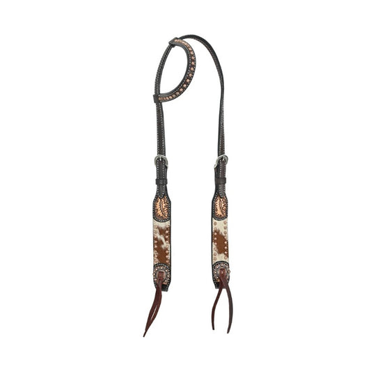 SINGLE EAR HAIR ON W/ FLOWER HEADSTALL