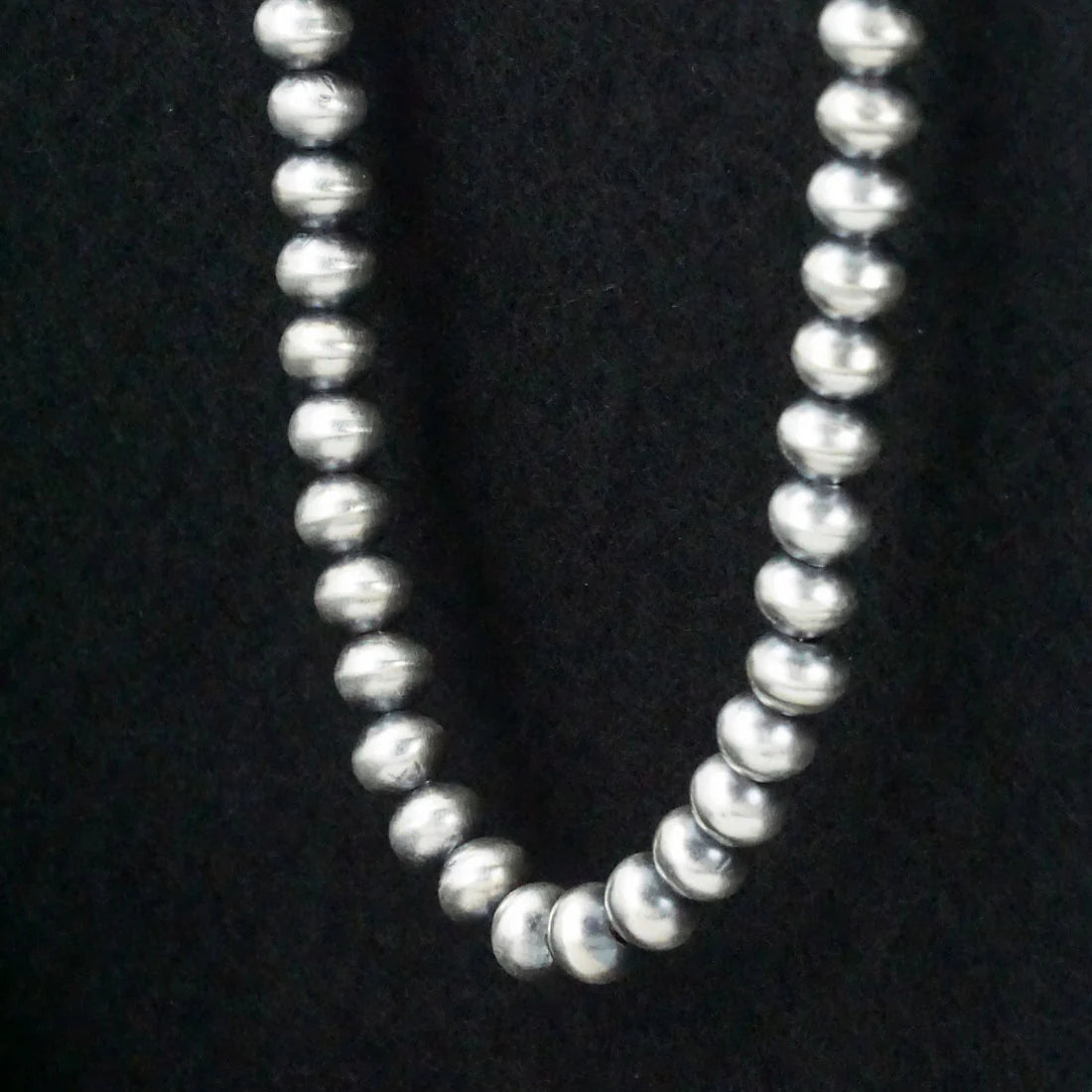 Dorinda Mariano Sterling Silver Navajo Pearl Necklace 18"