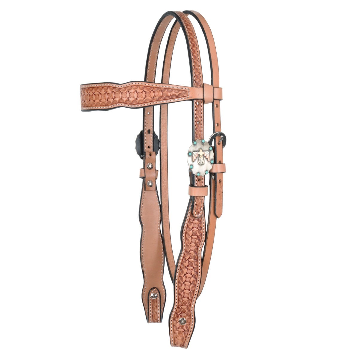 WINDSOR HEADSTALL W/ 5/8” SHAPED BROWBAND