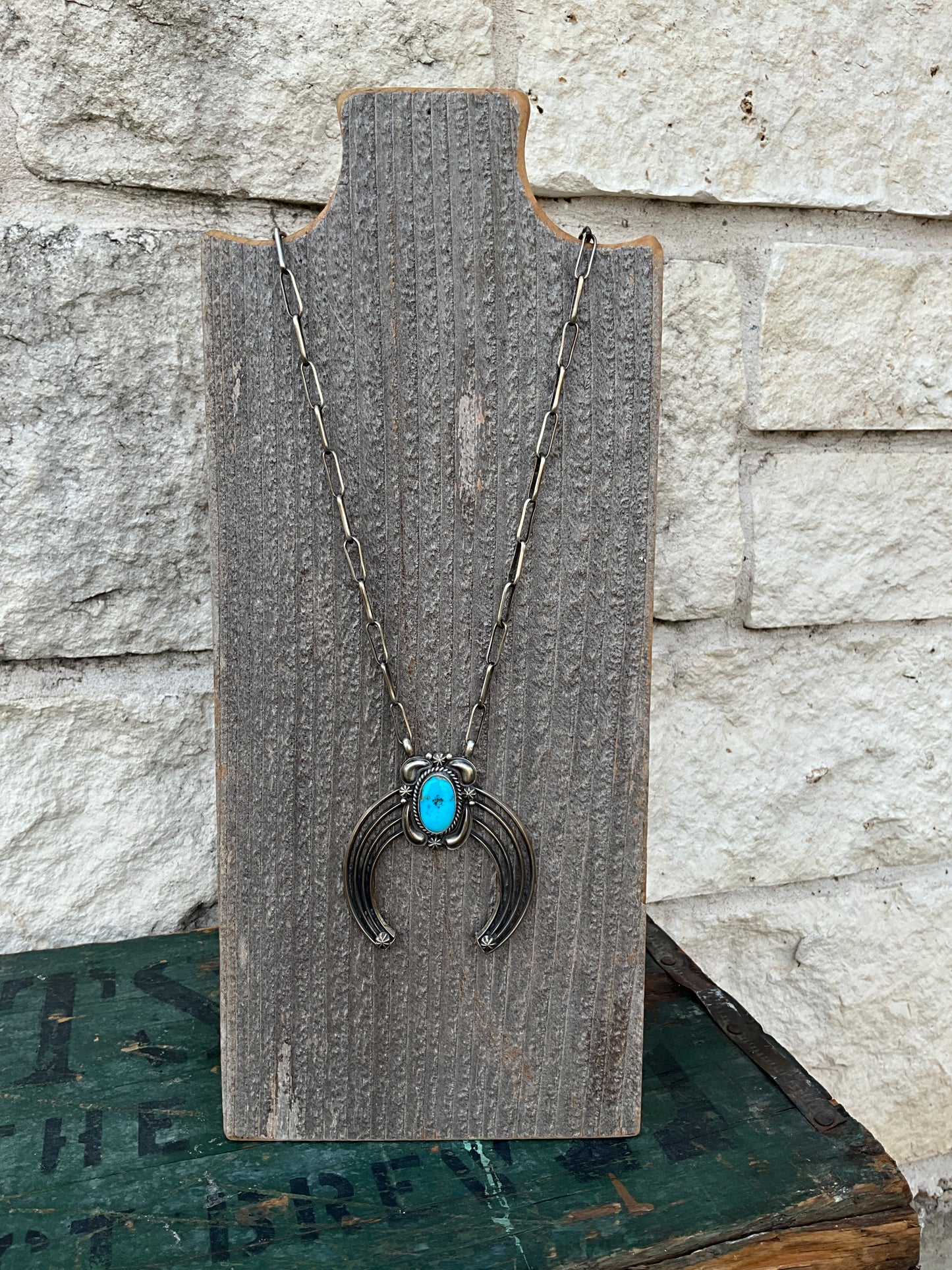 Raymond Delgarito Turquoise & Sterling Silver Necklace