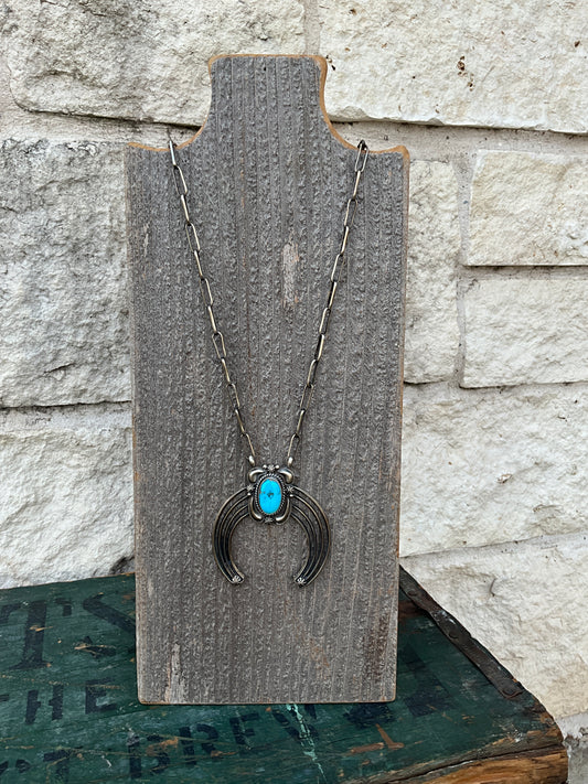 Raymond Delgarito Turquoise & Sterling Silver Necklace