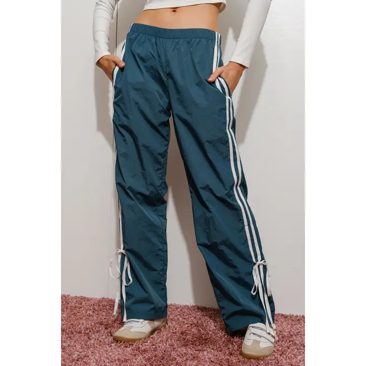 Bow Nylon Track Pants