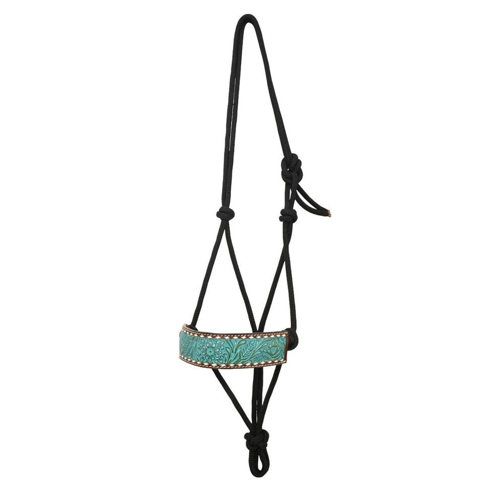 Turquoise Floral Carving Rope Halter