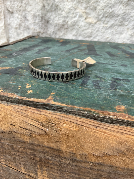 Sterling Silver Diamond Cuff