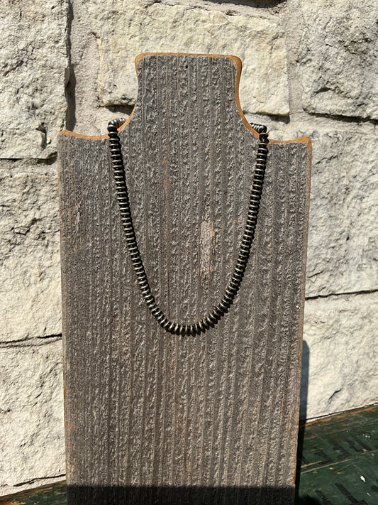 Dorinda Mariano Sterling Silver Navajo Pearl Necklace 14"
