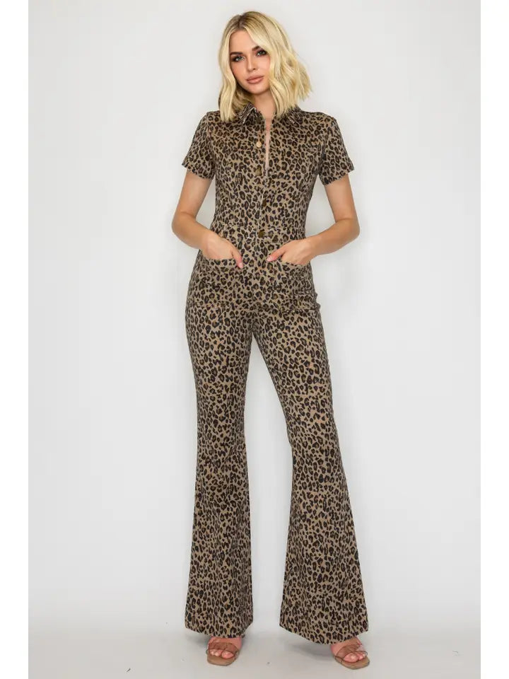 Animal Print Stretch Jumpsuit