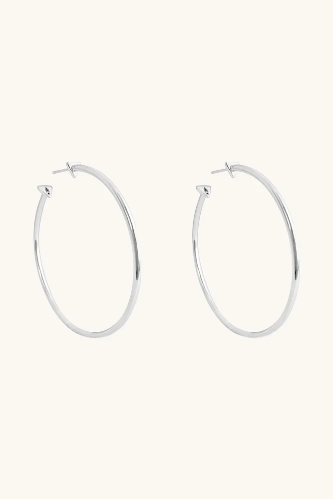 High Noon Hoop Earrings - Sterling Silver