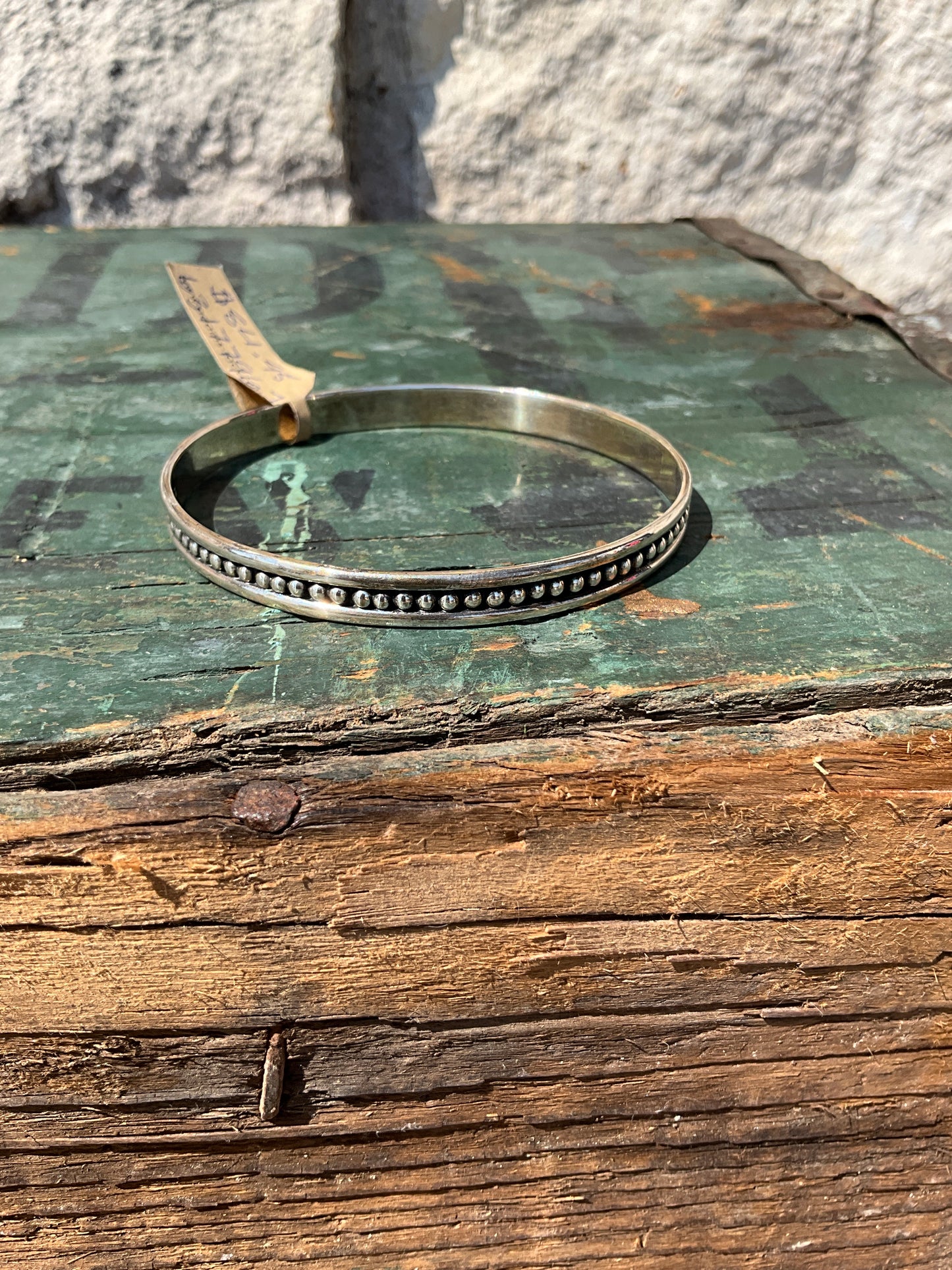 Silver Small Dot Bangle