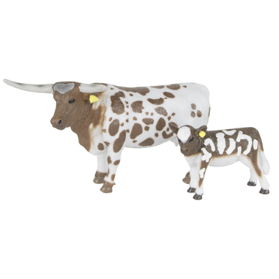Toy Longhorn Cow & Calf