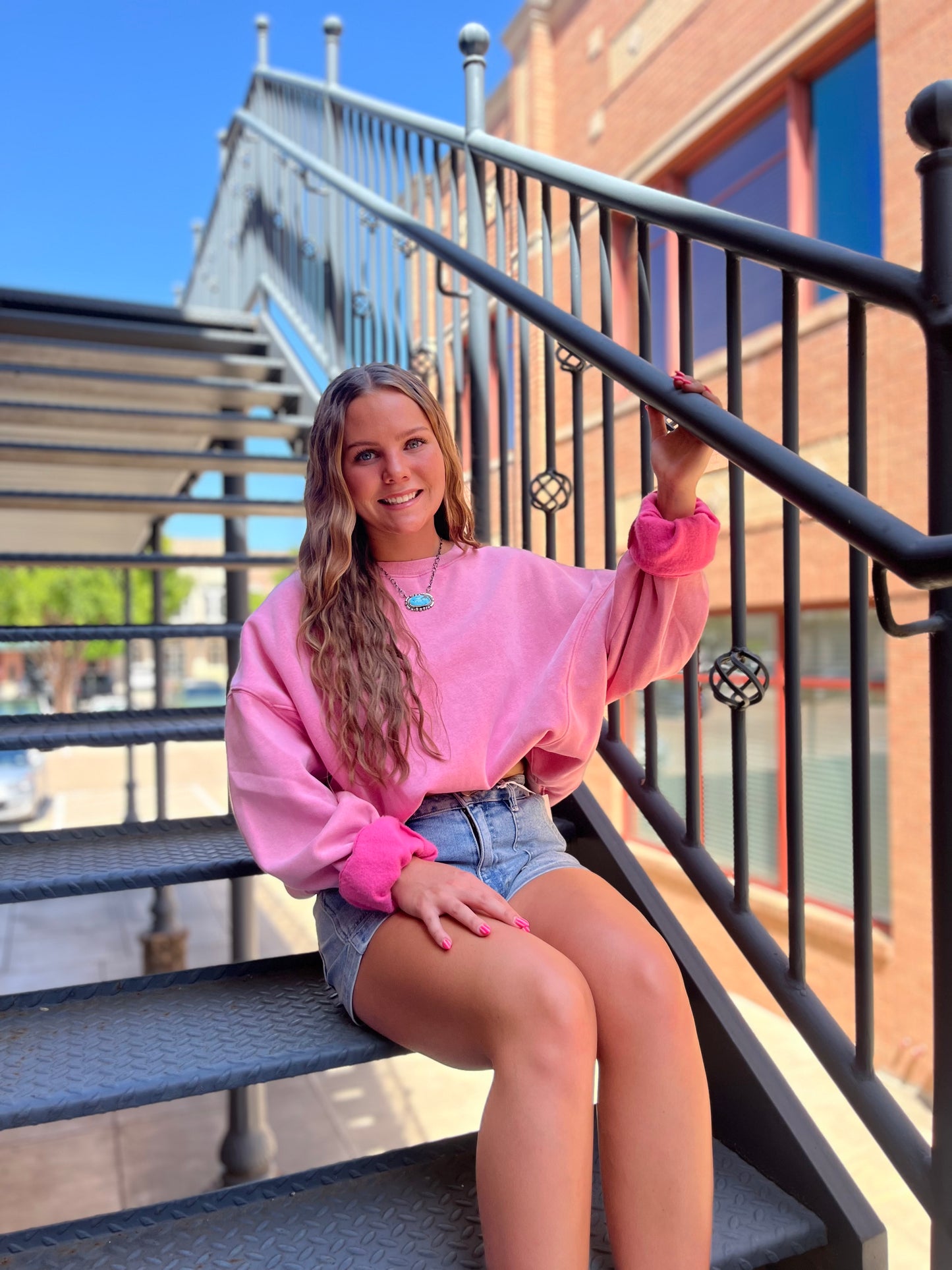 Lazy Days Pigment Washed Sweatshirt Top