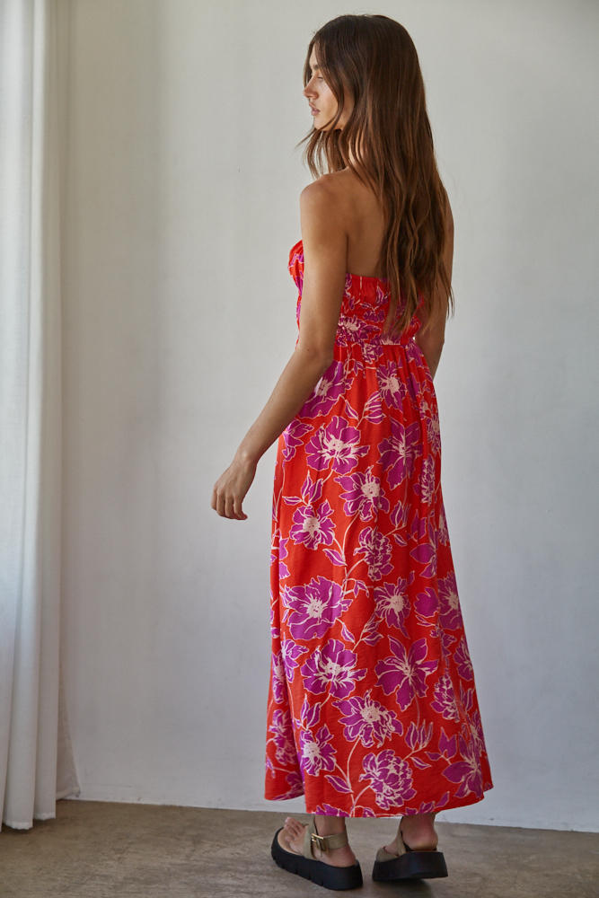 Orange Maui Strapless Dress
