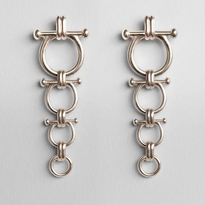 Bocara - Horse Bit Equestrian Earring in Silver