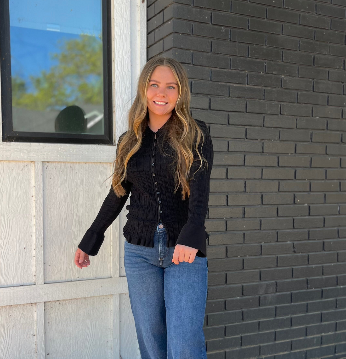 Knitted Collar Cardigan