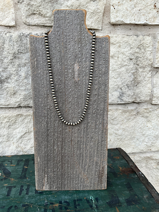 Dorinda Mariano Sterling Silver Navajo Pearl Necklace 18"