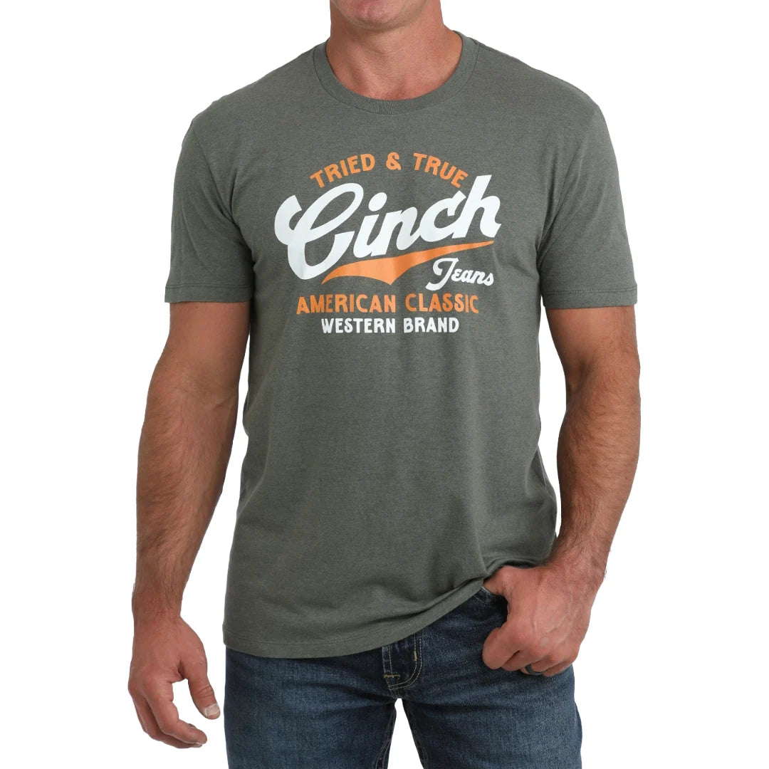 Cinch Men's Olive Green Logo Graphic T-Shirt