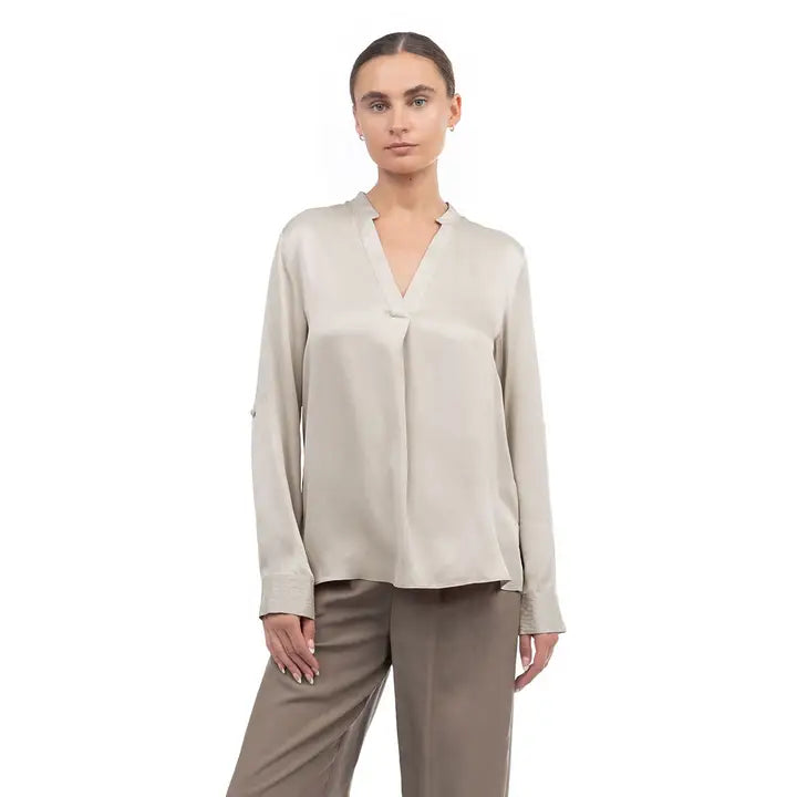 Collar Band Viscose Blouse