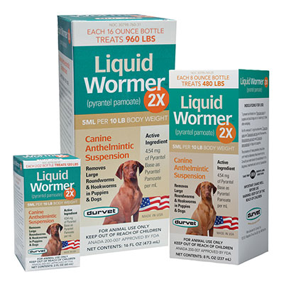 Durvet Liquid Dog Wormer 2X