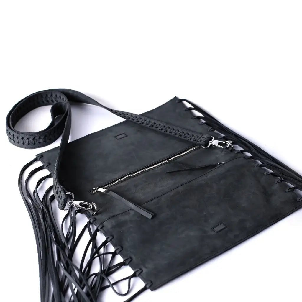 LITA Black Leather Clutch