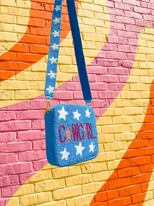 BEADED COWGIRL BOX PURSE