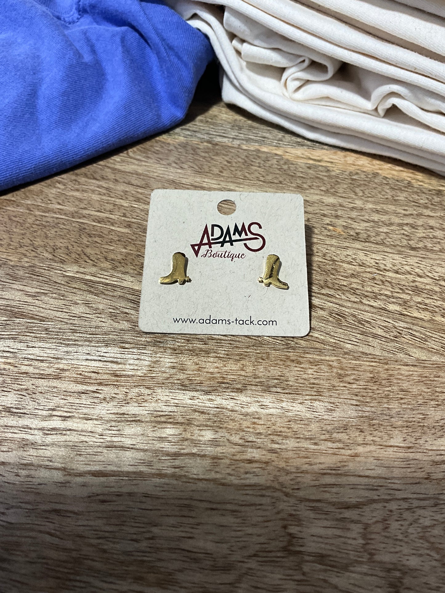 Gold Boot Stud Earring