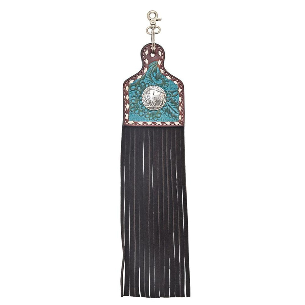 Turquoise Floral Carved Saddle/Purse Charm