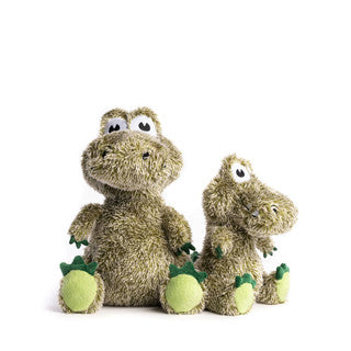 Fabdog Fluffy ALLIGATOR GREEN SMALL Single Toy
