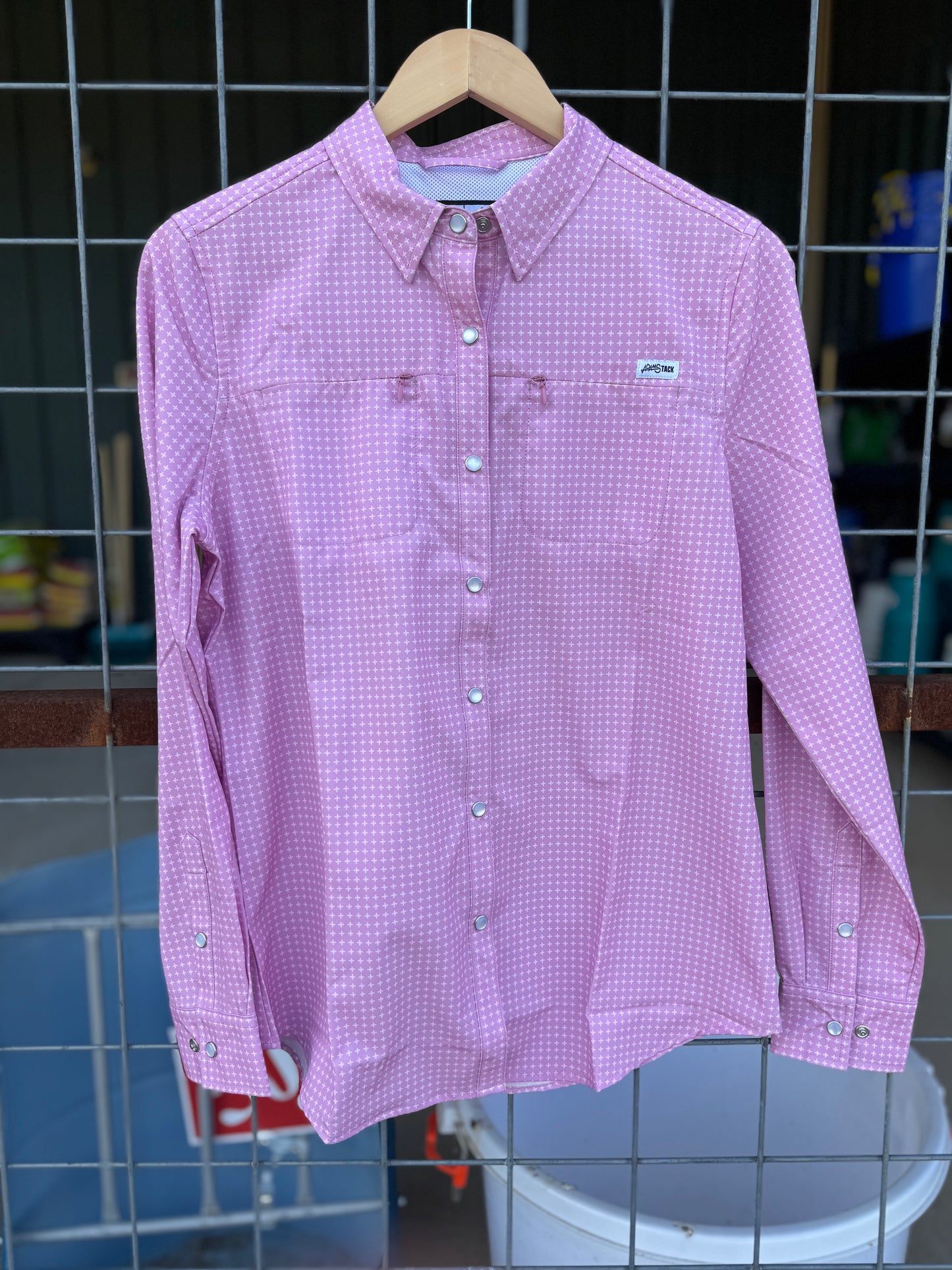 Adams Tack Ladies L/S Pink Fishing Shirt