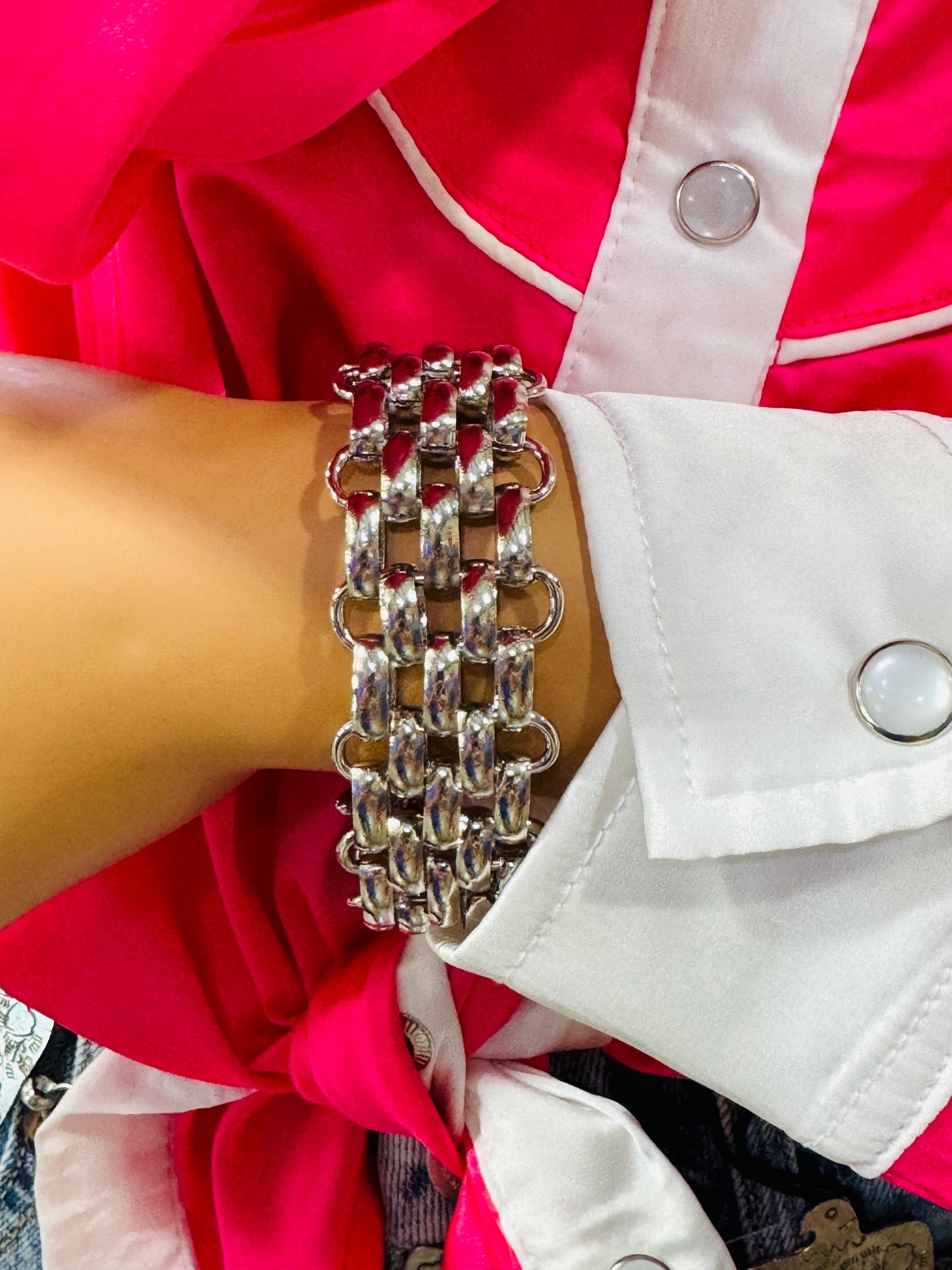 Silver Panther Chain Bracelet