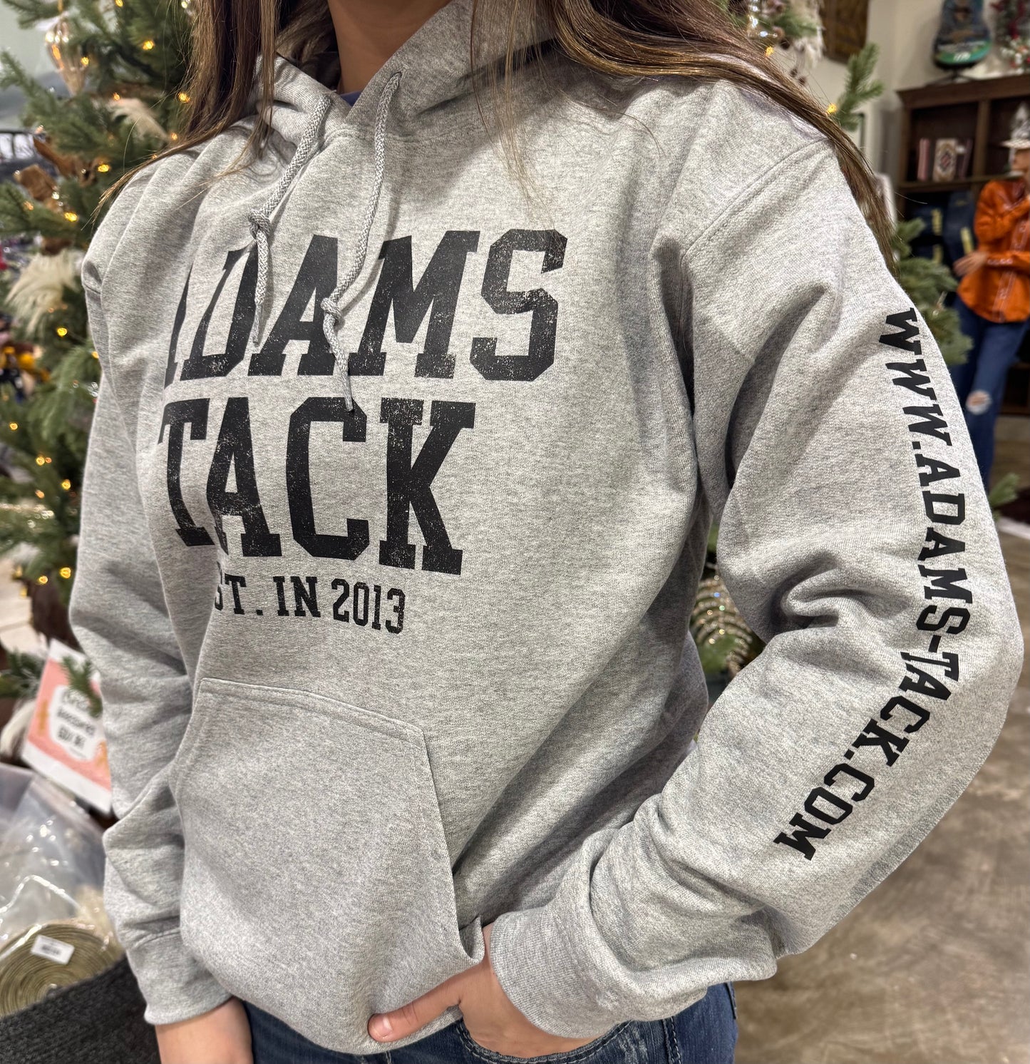 Adams Tack Grey Hoodie est.2013