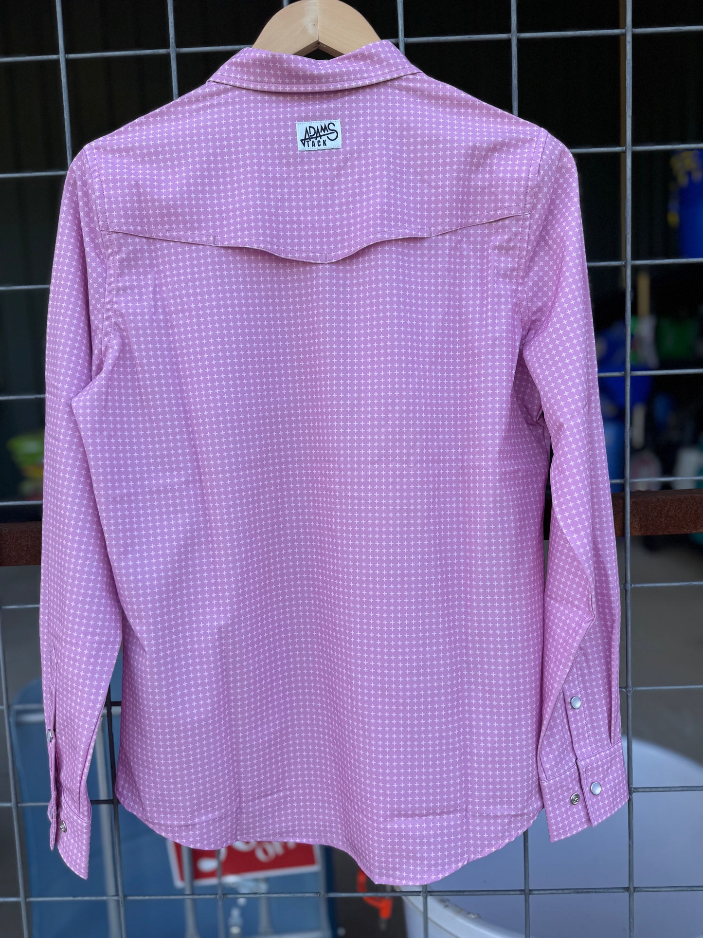 Adams Tack Ladies L/S Pink Fishing Shirt